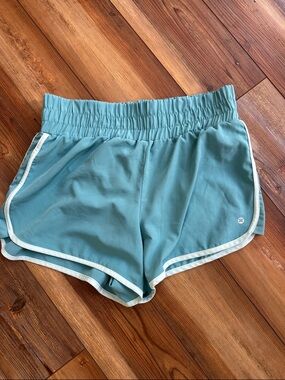 RBX Teal Women's Athletic Shorts with White Piping